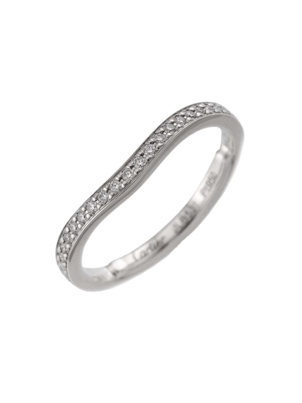 Cartier Ballerina Curve Ring Diamond Platinum Ballerine